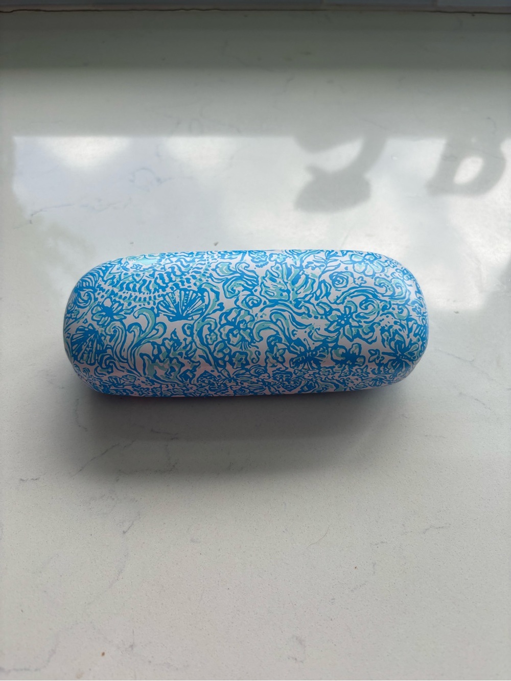 Lilly Pulitzer Blue and White Printed Eyeglass Case